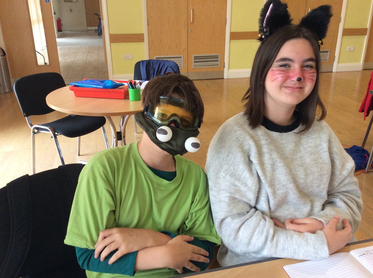 HTAClassDuck's tweet photo. Seth and Nadia were raising awareness of the WWF by dressing up today#HTAEco https://t.co/ZKgdrnhM3s
