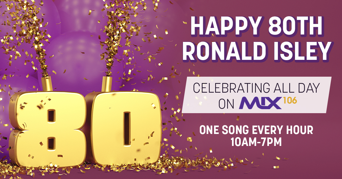 Happy 80th birthday, Ronald Isley! We re celebrating all day long today! Tune in! 