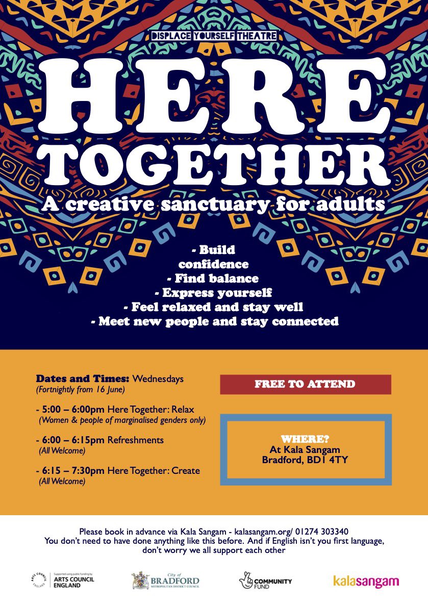 🌟📣 SO EXCITED to announce our new regular creative wellbeing sessions here in Bradford! 

#CreativityandWellbeing