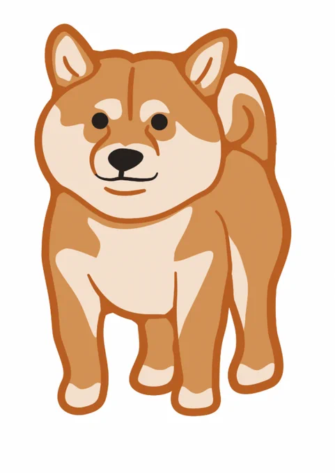 たまには、こういうの描いたりとか・・・

#柴犬 #いいんだワン 