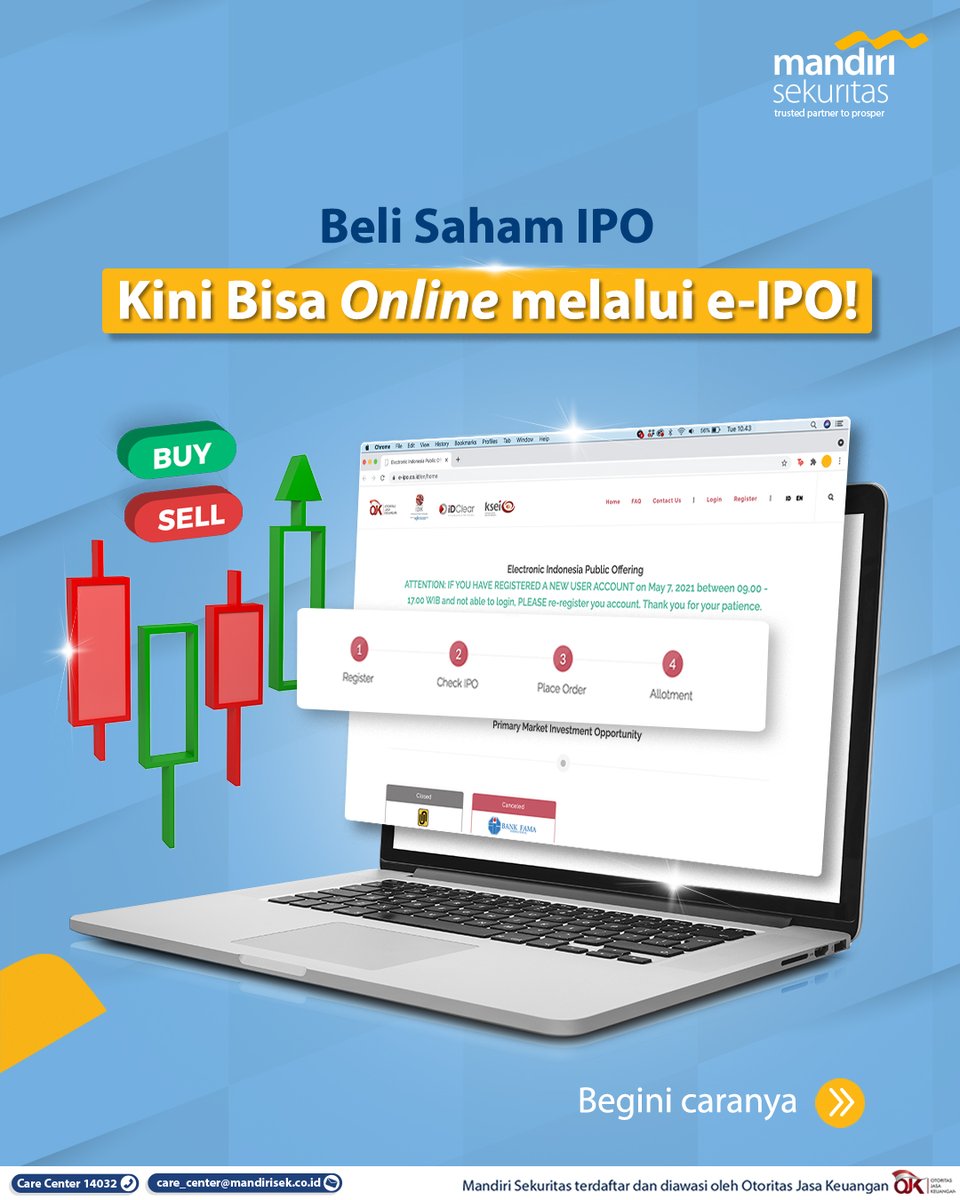 Mandiri_OLT's tweet photo. Pakai e-IPO aja!🤩

Sekarang tahu perusahaan baru yang ada di pasar perdana nggak pake ribet lagi, karena udah ada e-IPO. https://t.co/fv8Y9mQ1uM