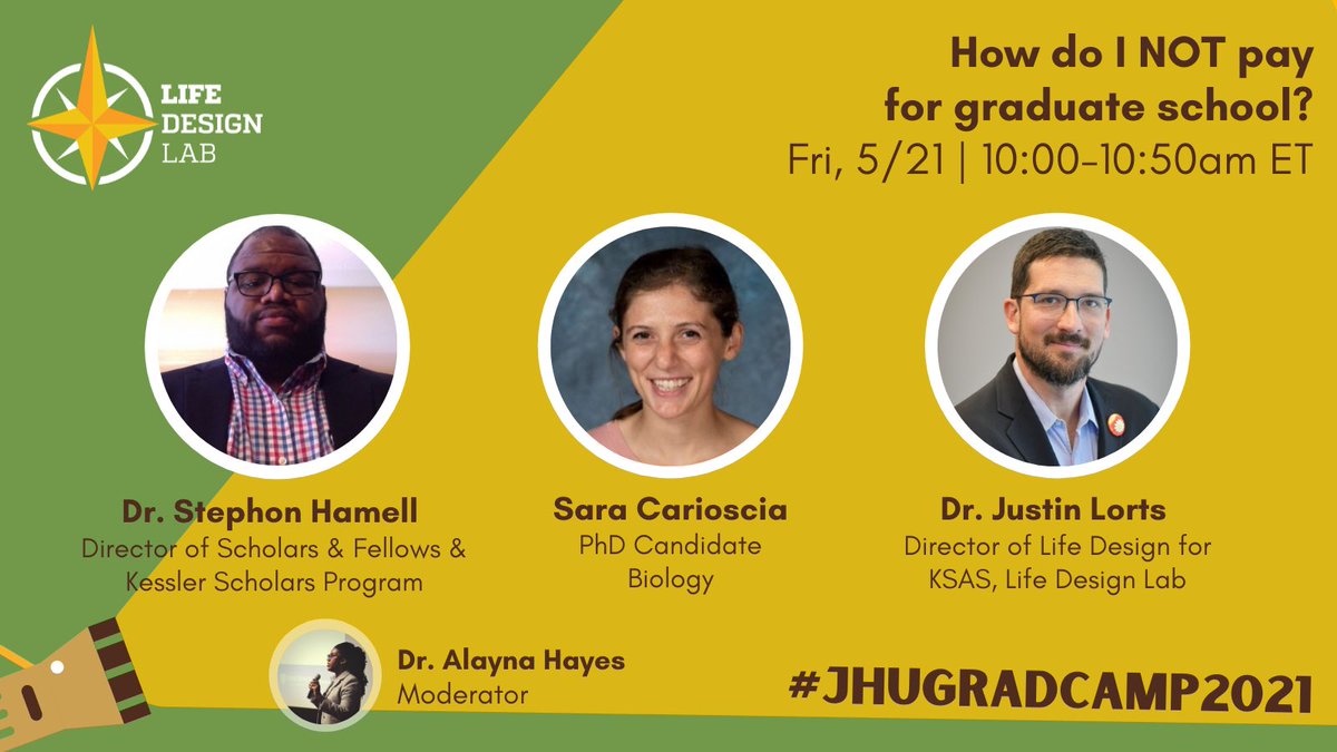 lifedesignjhu's tweet photo. Today is the LAST DAY of #jhugradcamp2021. Don’t miss these great sessions and so many more! Go to https://t.co/54iBsfEV6M #gohop https://t.co/VKzO2JzhrB