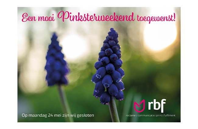 RBFcommunicatie's tweet photo. Een mooi Pinksterweekend toegewenst!
(Op maandag 24 mei zijn wij gesloten) https://t.co/eoaDj9xOBL