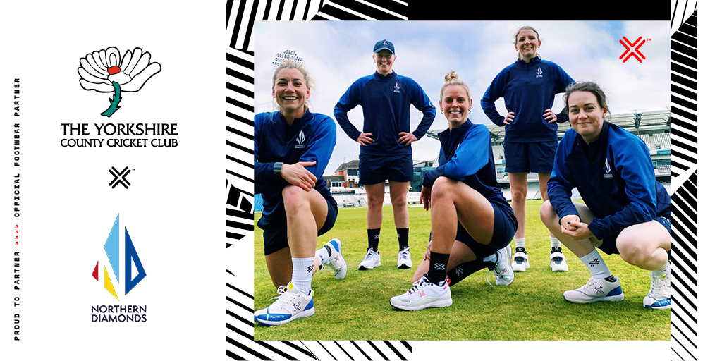 PayntrCricket's tweet photo. PAYNTR is delighted to announce a partnership with @YorkshireCCC and @North_Diamonds, supplying the men’s and women’s teams with a range of performance footwear for the forthcoming season.

Full story here:
https://t.co/lFJcSMQiNg 

#Payntr #OneRose https://t.co/ocwACyUb8P
