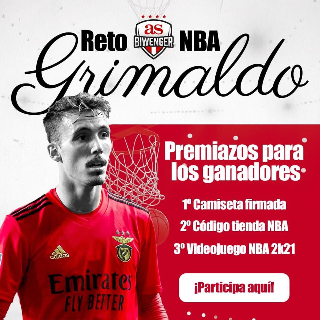 Alejandro Grimaldo (@grimaldo35) on Twitter photo Gente!!!! Para celebrar que somos 100K en @Twitter y mis 200 partidos con el <a href="/SLBenfica/">SL Benfica</a>, ¿qué os parece si organizamos un reto con <a href="/biwenger/">Biwenger Fantasy 🏆</a> y @NbaSpain? Apuntaos aquí 👇🏻 Gente!!!! Para celebrar que somos 100K en @Twitter y mis 200 partidos con el <a href="/SLBenfica/">SL Benfica</a>, ¿qué os parece si organizamos un reto con <a href="/biwenger/">Biwenger Fantasy 🏆</a> y @NbaSpain? Apuntaos aquí 👇🏻