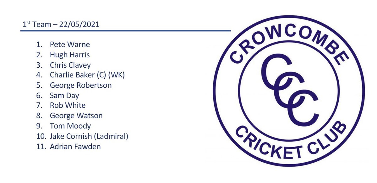 Our 1st XI to face <a href="/MineheadCricket/">MineheadCricketClub</a> tomorrow #combetrain #allaboard