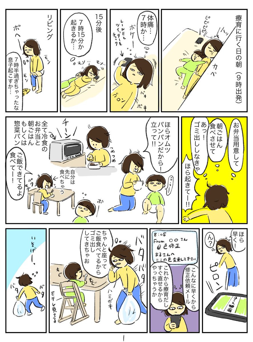 今朝のバタつき 