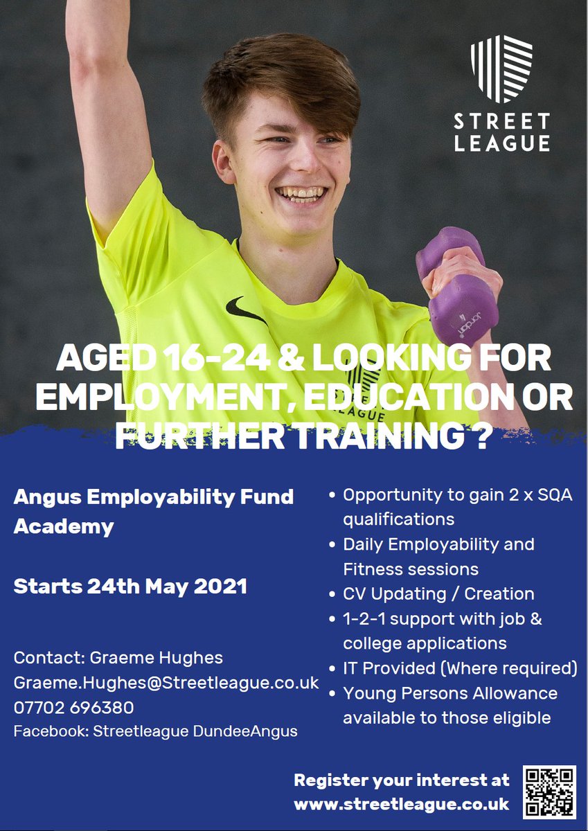 Our next EF academy starts on Monday in Angus - Contact us today to find out more information on how we can support you or a young person you know into Employment, Education or Further training! #YouthWorksScotland @JCPinNorthScot