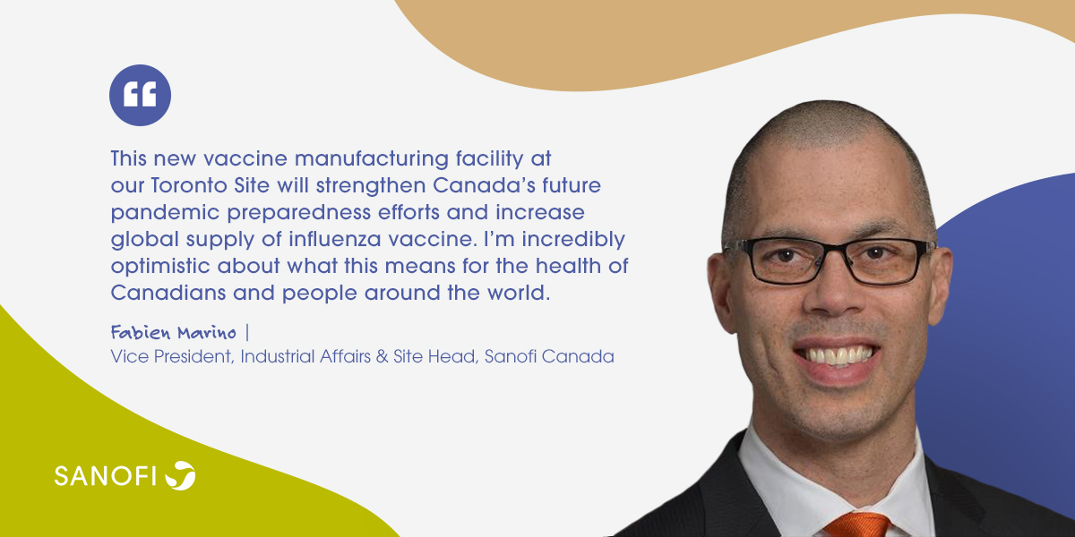 We are proud to contribute to #CanadianInnovationWeek with our new #vaccine manufacturing facility at our Toronto Site in partnership with @ISED_CA and all levels of government.