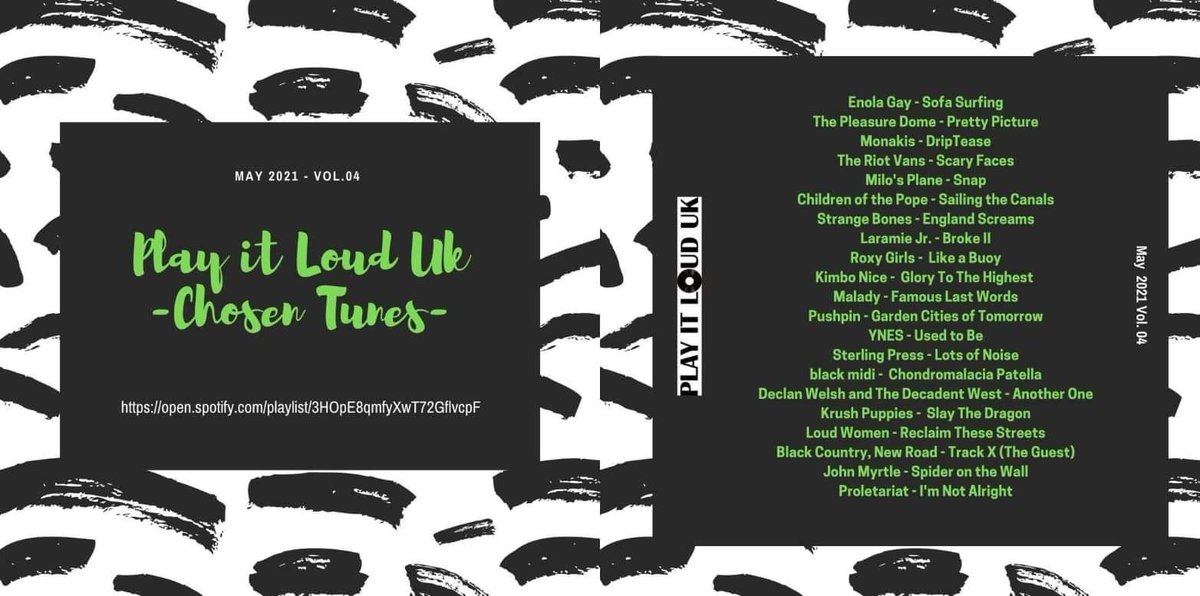 Brand New Playlist with tunes from <a href="/enolagay_band/">ENOLAGAY</a>
@thepleasured0me @TheRiotVans
@STRANGEBONES <a href="/bmblackmidi/">black midi</a>
<a href="/malady_band/">Malady</a> <a href="/DeclanWelsh/">Declan Welsh & The Decadent West</a>
@john__myrtle
Give it a listen and follow here:
open.spotify.com/playlist/3HOpE…