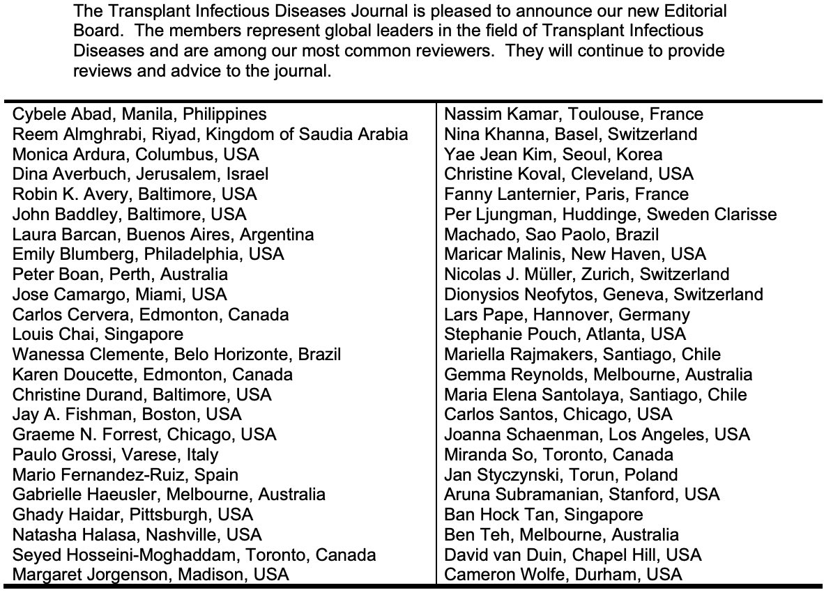 TheTxIDjournal's tweet photo. We are so excited to announce the new @TheTxIDjournal Editorial Board members.  We have expanded the Board to be more globally representative.  Also recognizes those who are among our most frequent reviewers! https://t.co/DSDqFRvzo9