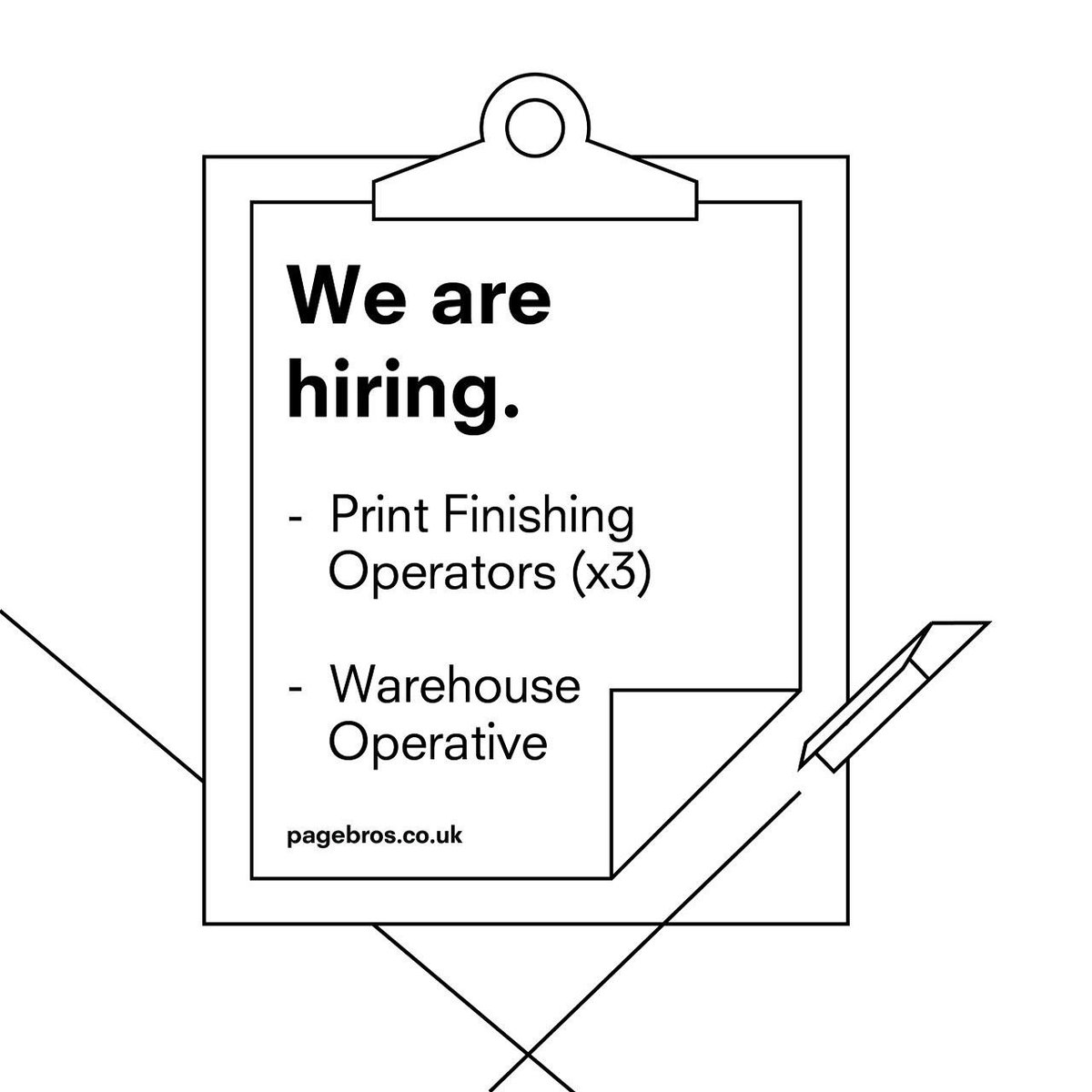 We are currently looking for hardworking individuals to join the Page Bros family.

- Print Finishing Operators (x3) 
- Warehouse Operative 

Visit our website for more details: lnkd.in/dGsE8nM

#hiring #jobs #recruiting #norwichjobs #275yearsandlearning #275yearsinprint