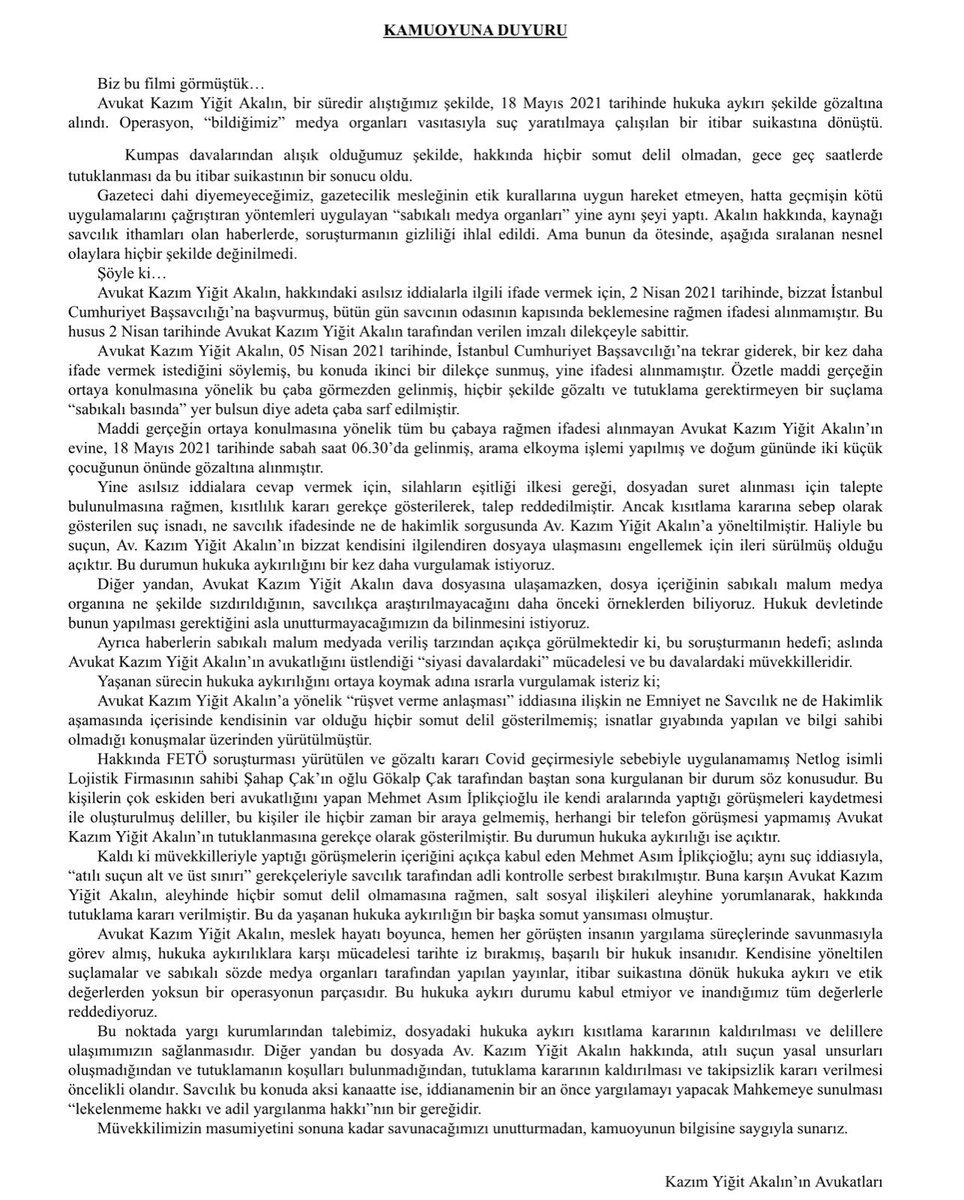Sevgili eşim, yoldaşım ve meslektaşım Yiğit aslında neden tutuklandı? Yalanlara karşı gerçeği öğrenmek isteyenler için komplonun içyüzü aşağıdadır:👇🏼