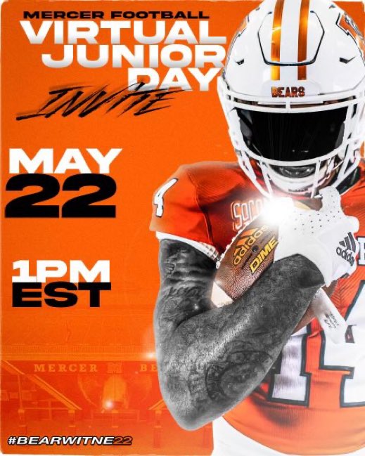 SamadMuhammad10's tweet photo. 🏈🏈🐻Thanks MU for the invite @CoachCole828 @MercerFootball https://t.co/bXEMLlILPv