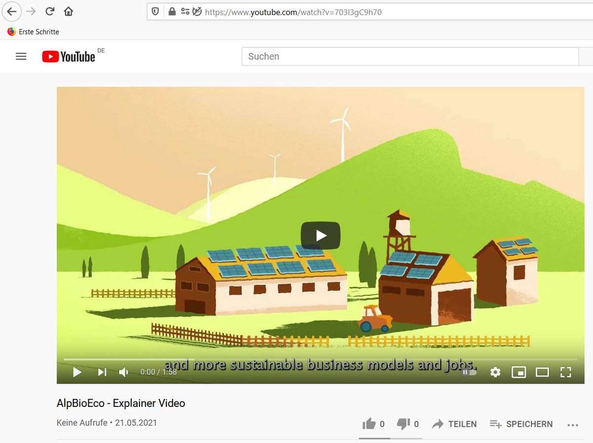 On 16 April 2021 the #AlpBioEco officially ended - yet, all project partners are continuing to promote bioeconomy &amp; innovation in the #AlpineSpace 🏞️ and beyond!

#Curious, what AlpBioEco is all about?

Watch our new explainer video and get to AlpBioEco: youtu.be/703I3gC9h70