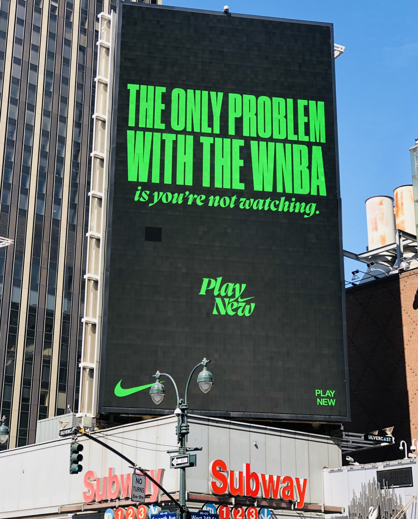 on Twitter: "Nike billboard outside Square Garden the WNBA 🔥 https://t.co/uZAzgX6B1R" / Twitter