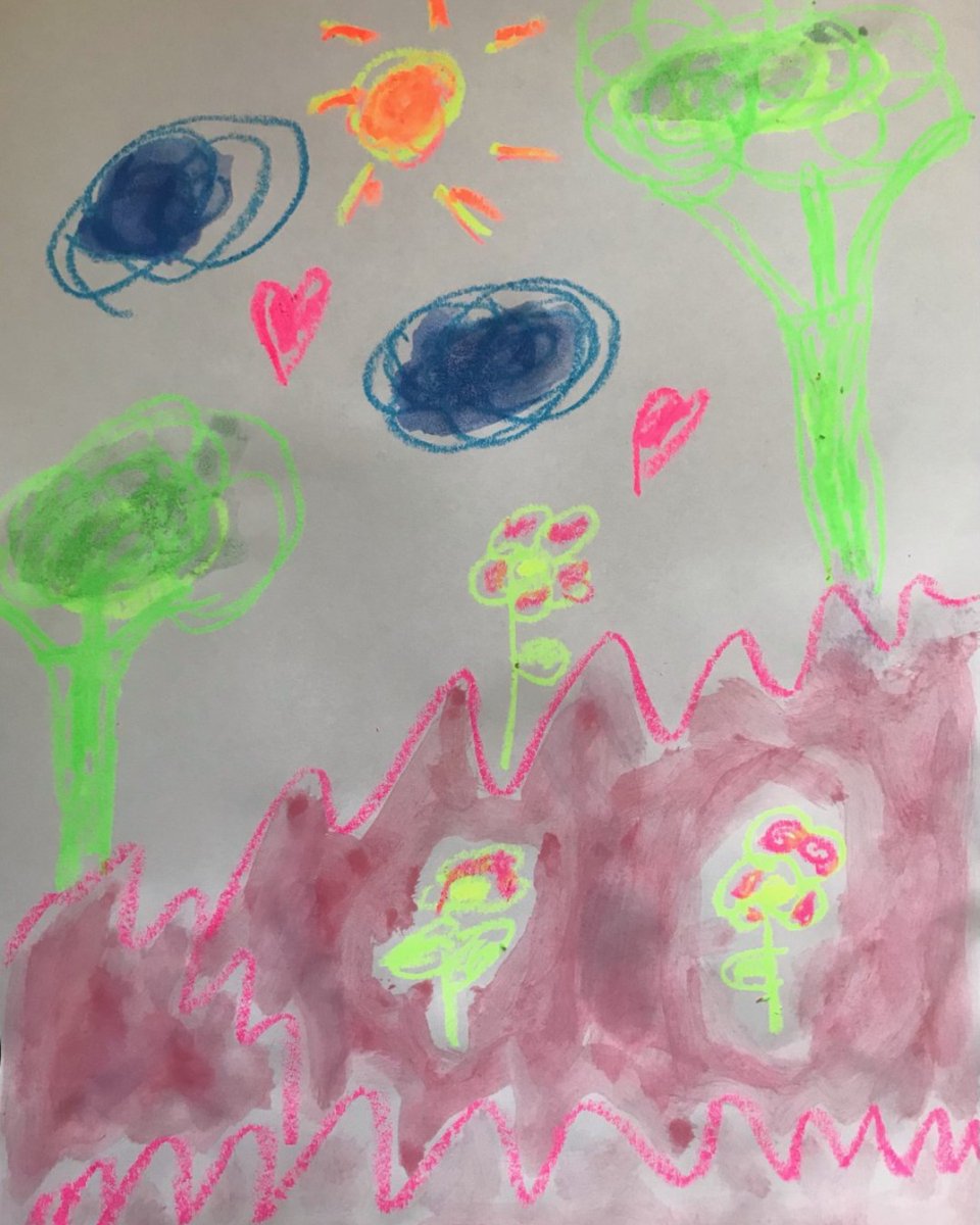 When you ask an 8 year old to draw their happy place...  :)

Who wouldn't want to spend some time here with Sacha in Ms. Amanda's class? #EMSBVirtual #WeAreEnglishMTL #longweekend English Montreal School Board <a href="/EnglishMTL/">English Montreal School Board</a>