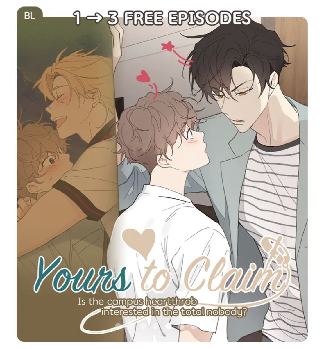 zzustudio's tweet photo. <Yours to Claim> started the free event until episode 3. (~5/28)

🔗https://t.co/40msN1oYQ0 https://t.co/1D6DGQRw4g