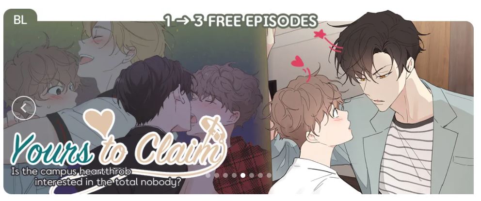 zzustudio's tweet photo. <Yours to Claim> started the free event until episode 3. (~5/28)

🔗https://t.co/40msN1oYQ0 https://t.co/1D6DGQRw4g