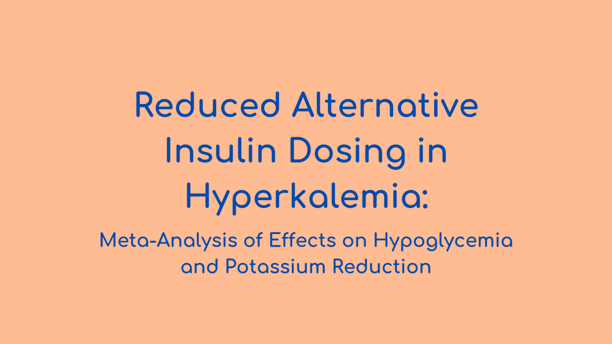Pharmacotherapy (@pharmacojournal) on Twitter photo Recent studies have identified that reduced alternative intravenous insulin doses, such as 5 units or 0.1 units/kg, may reduce the risk of hypoglycemia compared to standard doses of 10 units in patients treated for hyperkalemia. buff.ly/2T5uvKe @accpendoprn <a href="/accpcritprn/">ACCP CRIT PRN</a> Recent studies have identified that reduced alternative intravenous insulin doses, such as 5 units or 0.1 units/kg, may reduce the risk of hypoglycemia compared to standard doses of 10 units in patients treated for hyperkalemia. buff.ly/2T5uvKe @accpendoprn <a href="/accpcritprn/">ACCP CRIT PRN</a>