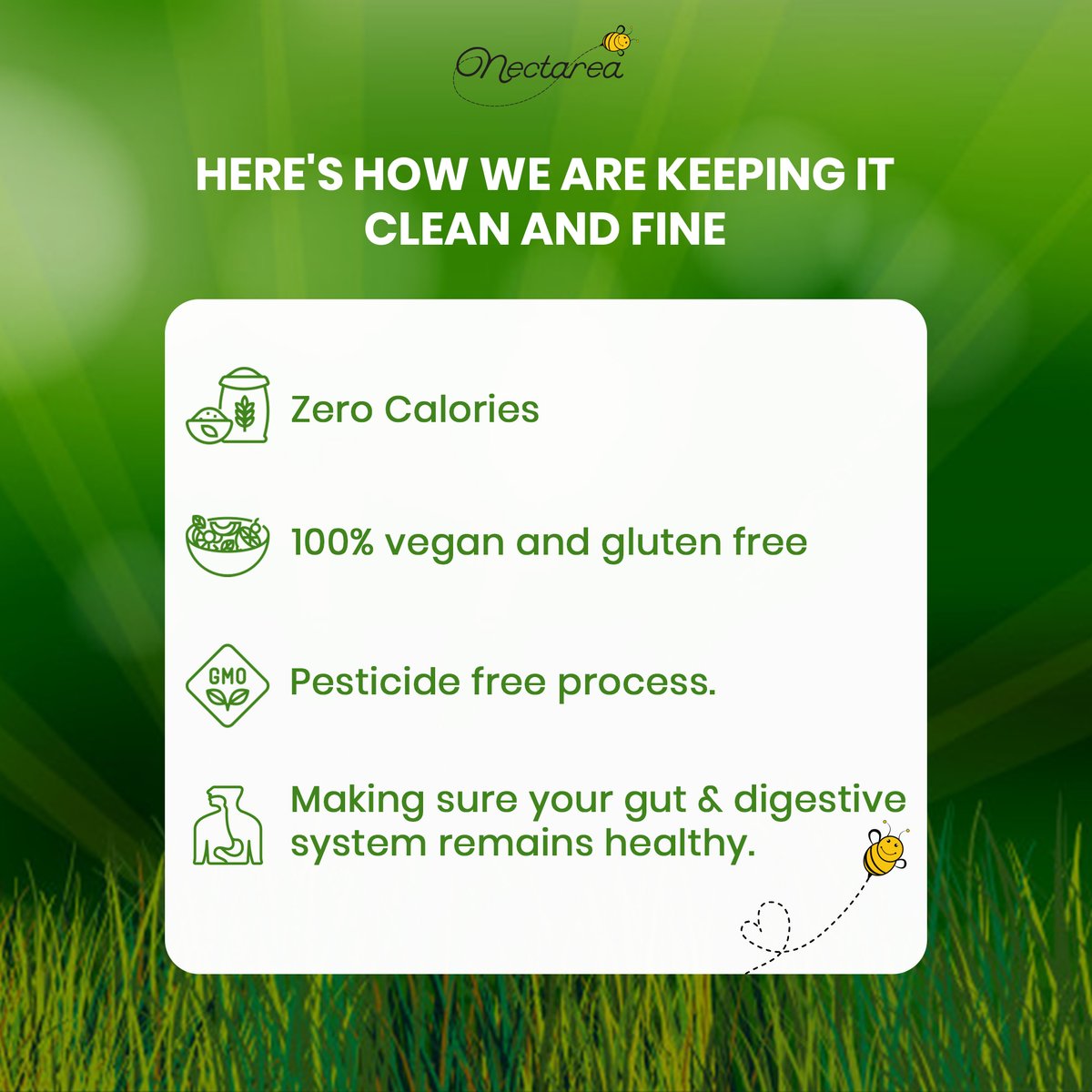 NectareaSweet's tweet photo. Here's how we aim to make 'Health &amp; Wellbeing' family notions by keeping it clean and sustainable to make the right choice easier for you!

Make the switch to a healthier lifestyle at https://t.co/sMMr37JsQT
.
.
#nectarea #zerocalories #sweetener #zerocaloriesweetner #sugarfree https://t.co/cbx0WVbDBn