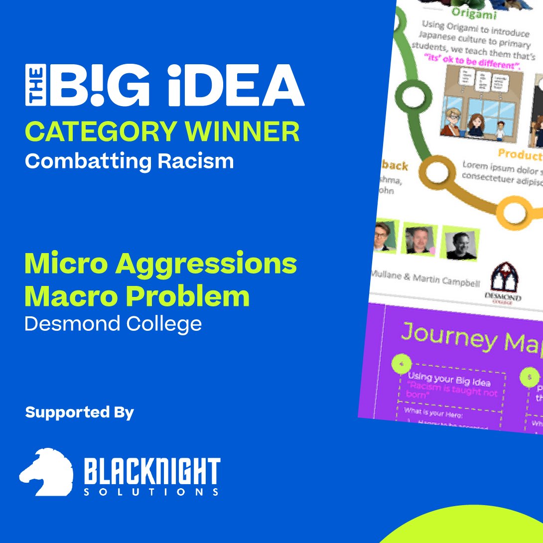 Winner Winner - from <a href="/desmondcollege/">Desmond College</a> in Co Limerick, Team Micro Aggressions Macro Problem chose to target primary school students with their e-book showing that we are all different but all the same. 

Category kindly supported by <a href="/blacknight/">Blacknight Solutions</a>

👏👏👏👏👏👏👏👏👏👏👏👏

⁠
