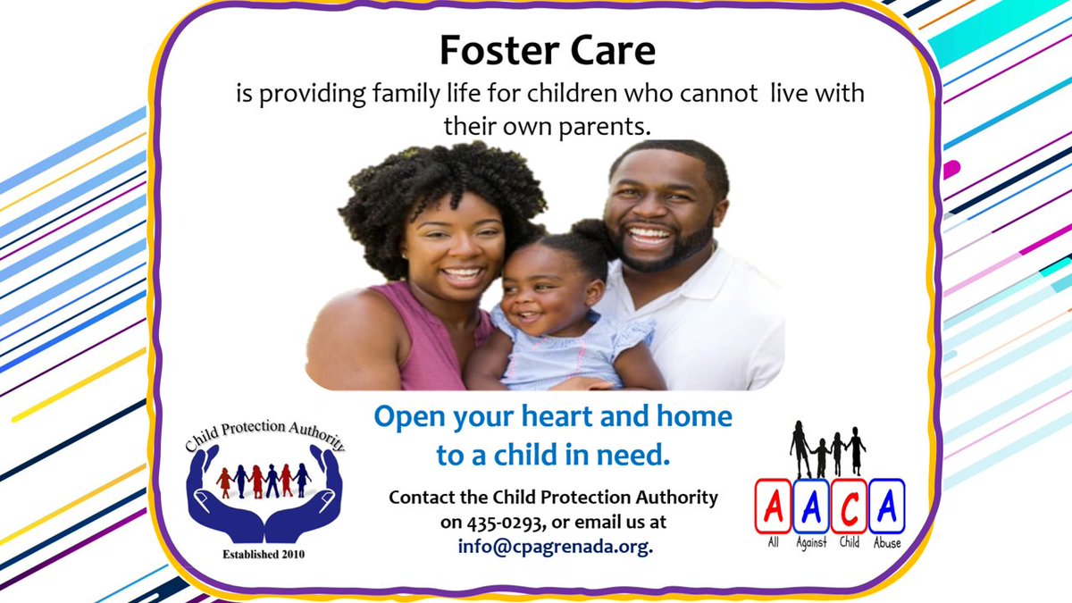 CPA_Grenada's tweet image. Helping a child can come in different forms. Fostering is one of them. Happy Foster Care Friday! #FostersSaveLives #fostercare