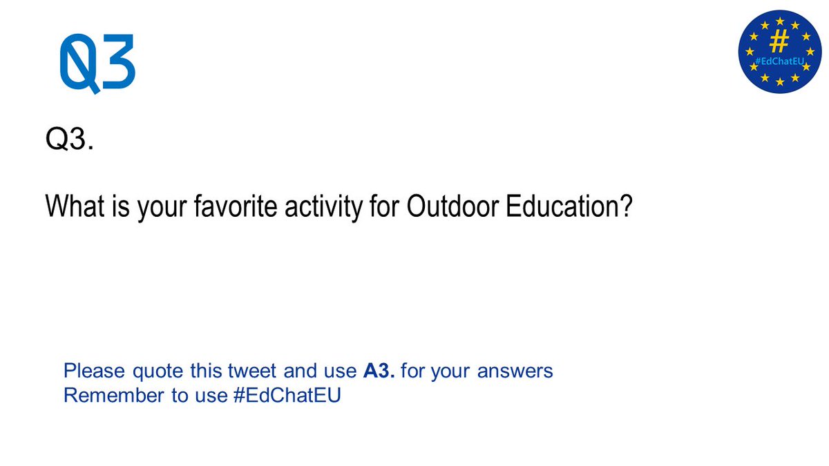 mathcitymap's tweet image. Q3. What is your favorite activity for #Outdoor #Education?

#EdChatEU #OutdoorEducation #OutdoorLearning #twlz #outdoor #outdoorEdChat
