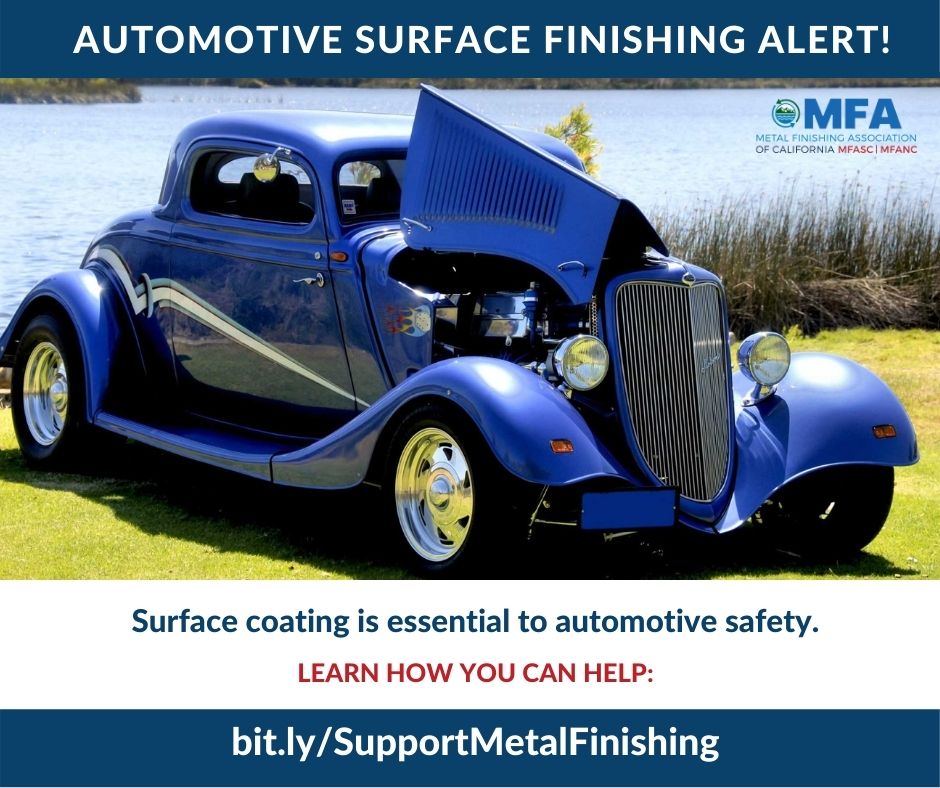CARB's proposed #HEXChromeBan could kill CA Surface Finishing &amp; prevent CA Metal Finishers from providing vital services in the automotive industry.

Please join our efforts!

Spread the word ➡️ bit.ly/SurfaceFinishi… 
Donate ➡️ bit.ly/SupportMetalFi…