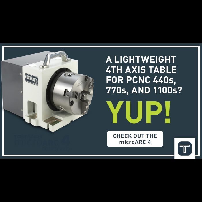 Tormach's tweet image. Why not add the microARC 4 1100 mm 4th Axis to your Tormach mill today? This awesome upgrade is in stock and ready to ship out to your shop! buff.ly/3hBFMvS #microARC #cncOwners #TormachOwners #makers #makersgonnamake #garagecnc #garageshop #instamachinist