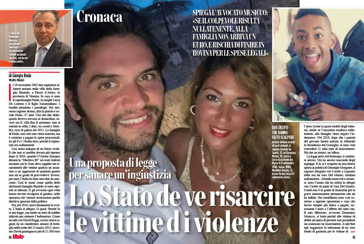 OnlusAvisl's tweet photo. La lunga intervista del settimanale VISTO all'avvocato Domenico Musicco sulla bozza di legge che AVISL ha consegnato alle istituzioni sulla realizzazione di un vero Fondo per le vittime di reati violenti
 
#domenicomusicco #giuseppemorgante #visto

https://t.co/WHTu4B6GB4 https://t.co/zEiQnXvrf6