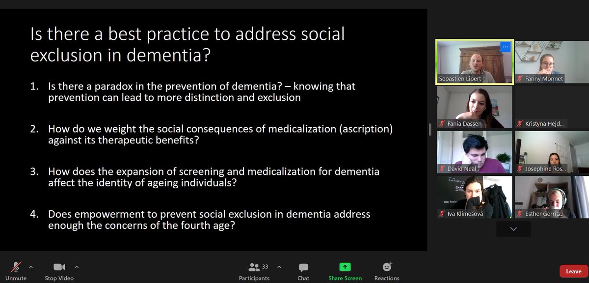 We close our school with a powerful talk given by Sebastien Libert, former <a href="/INDUCT_MSC/">INDUCT</a> ESR! We discussed the inflence of cultural narratives of ‘successful’ or ‘active ageing’ on our understanding of #dementia and dementia interventions addressing social exclusion.