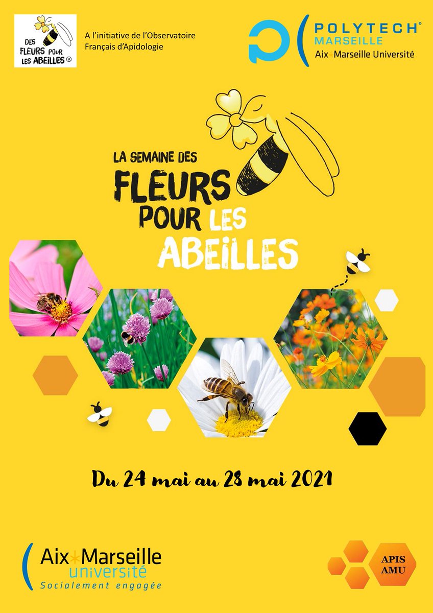 RLaffont_MARS's tweet image. 📢 du 24 au 28 mai  c'est la semaine des fleurs pour les  🐝🐝 @PolytechMars  !! RDV sur les campus pour partager les graines à offrir !   @fforbees @OFApidologie @univamu @reseaupolytech @vicente_jerome