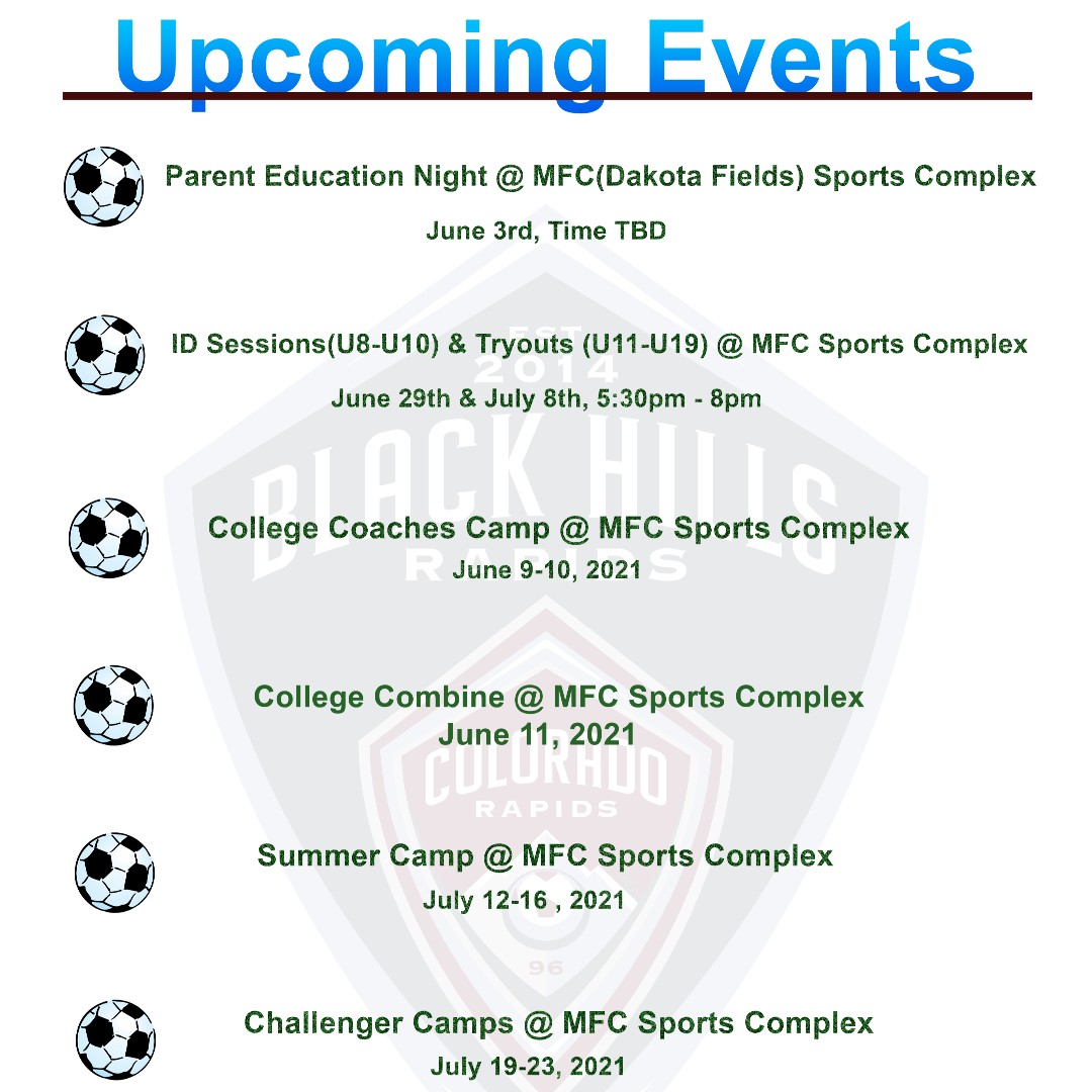 BHRapids's tweet photo. Mark your calendars for all these exciting upcoming events! 

Our Parent Education night will start at 6pm. 

Visit https://t.co/IEdh3toQ2k for more info on ID Sessions, Tryouts, and camps! https://t.co/9einy2xzJ9