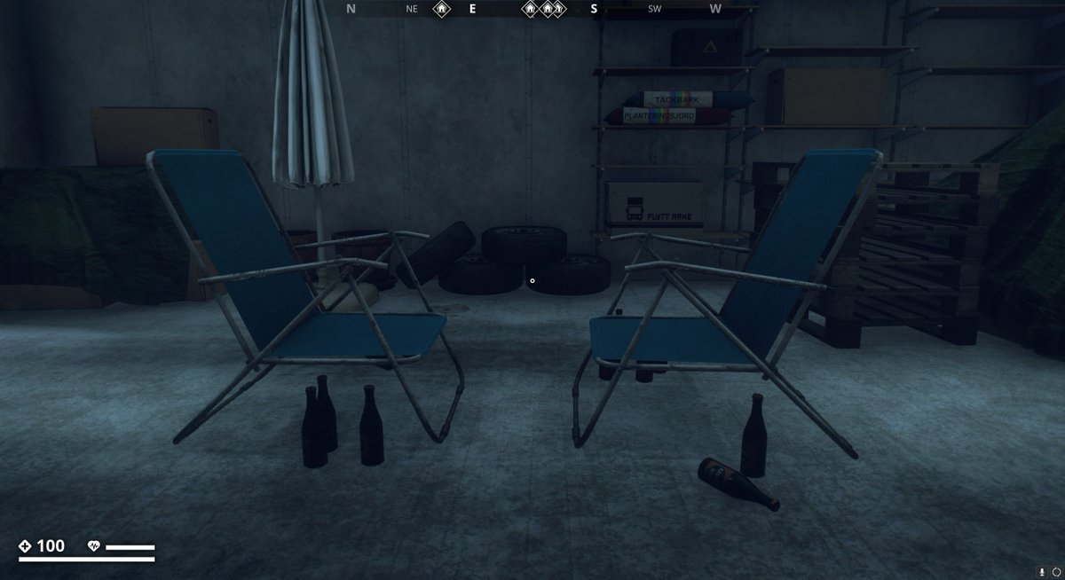 gardfors's tweet photo. One of the first locations I made for #GenerationZero was this party house and I still love to make party scenes. Feels like they lend themselves so well to #EnvironmentalStorytelling People can behave a bit different. Like sit too close or make little figures out of everything😁 https://t.co/7qAgp2UAaY