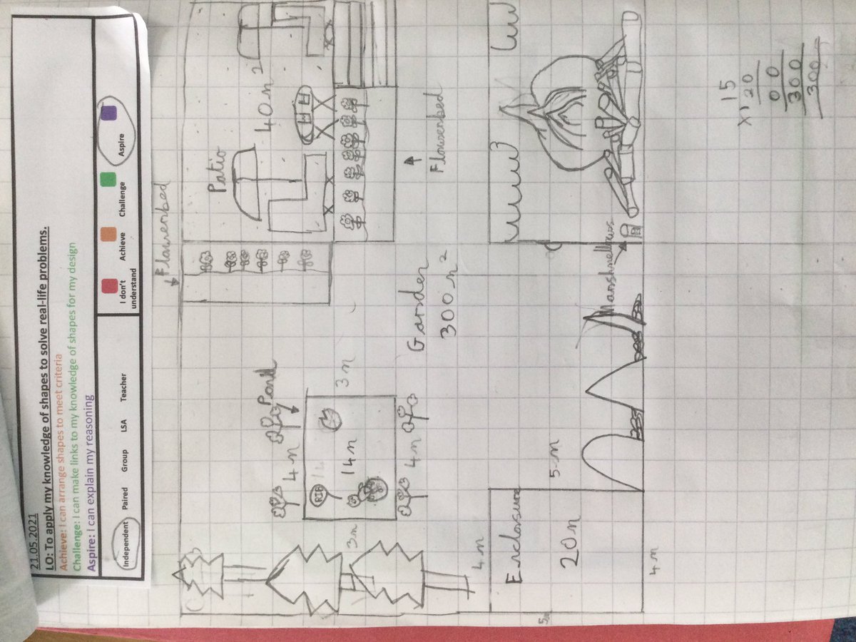 WCPSc2023's tweet image. Class 10 have applied all their knowledge of shape and measures to re-design Mrs Paddock’s garden! We definitely have some budding architects and landscape gardeners in Year 4... #WCPSmaths #RealLifeContexts
