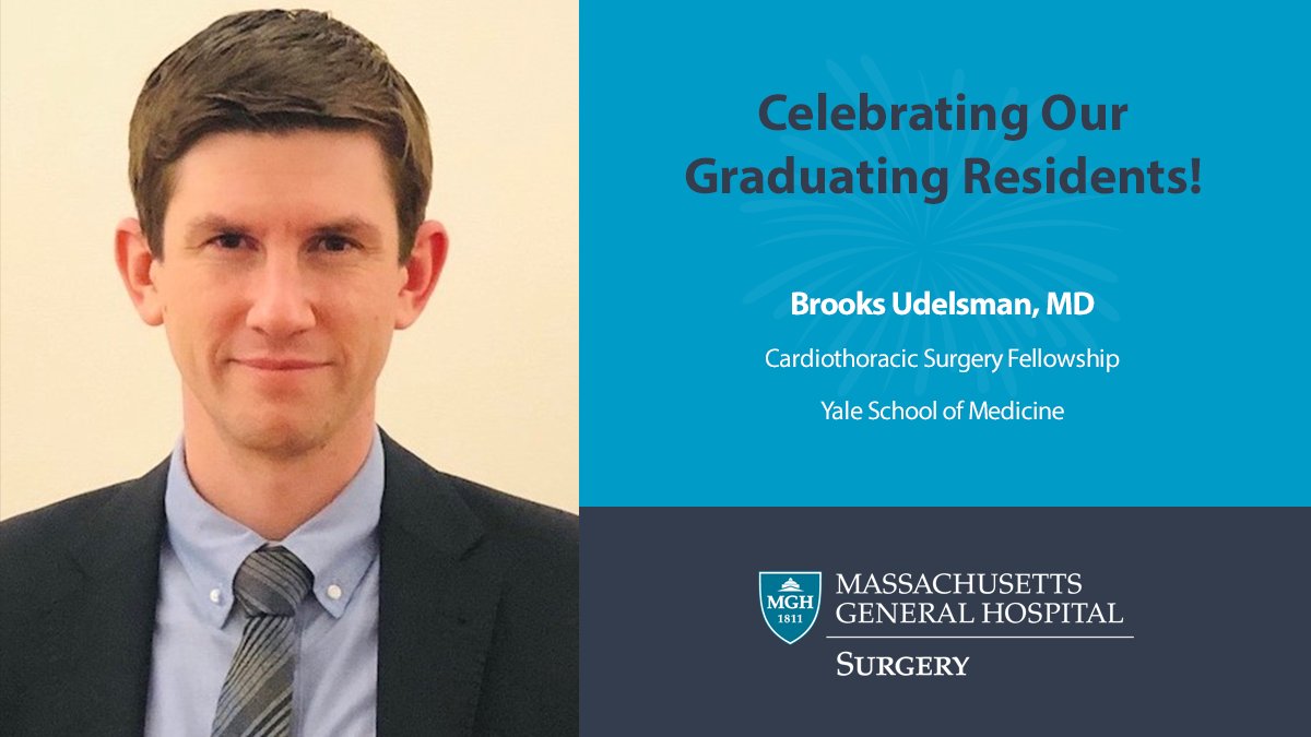 Mass General Surgery (@mghsurgery) on Twitter photo #FeatureFriday "Stay humble, work hard, put your patients first," Brooks Udelsman, MD.
Congratulations to graduating surgical resident, Dr. Udelsman! Following residency, Dr. Udelsman will attend <a href="/YaleMed/">Yale School of Medicine</a> as a Cardiothoracic Surgery Fellow. #MGHsurgery #medtwitter #surgtwitter #FeatureFriday "Stay humble, work hard, put your patients first," Brooks Udelsman, MD.
Congratulations to graduating surgical resident, Dr. Udelsman! Following residency, Dr. Udelsman will attend <a href="/YaleMed/">Yale School of Medicine</a> as a Cardiothoracic Surgery Fellow. #MGHsurgery #medtwitter #surgtwitter