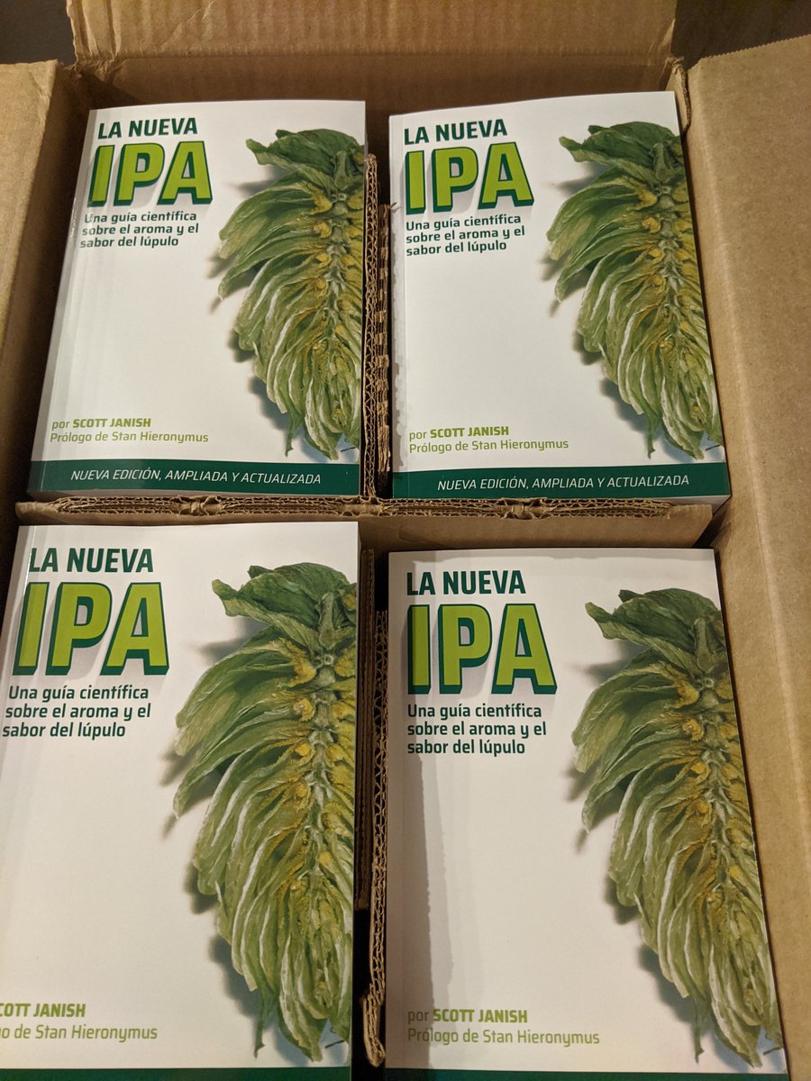The New IPA (La Nueva IPA) is now available in Spanish on Amazon! 

This version has a new chapter on hop-related studies that came out since the book's original publication as well as an appendix on biotransformation! 

amazon.com/gp/product/057…