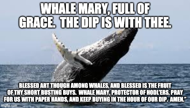 #whaleMary #crypto #btc 2nd prayer of the week.