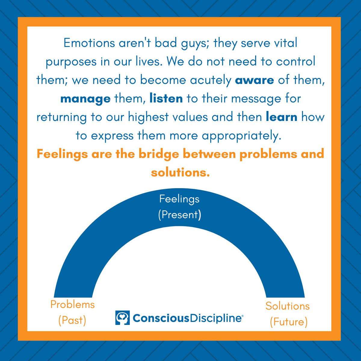 Feelings are the bridge between problems and solutions. #iHeartCD