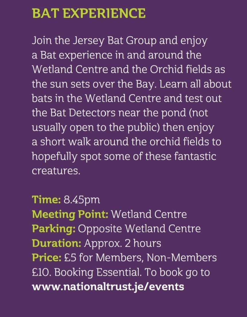 JerseyBatGroup's tweet photo. Tickets now available for 4th June
https://t.co/b6pw0KQJJV
@NatTrustJersey @jsynationalpark @electricjersey https://t.co/fVNWsYe2sK