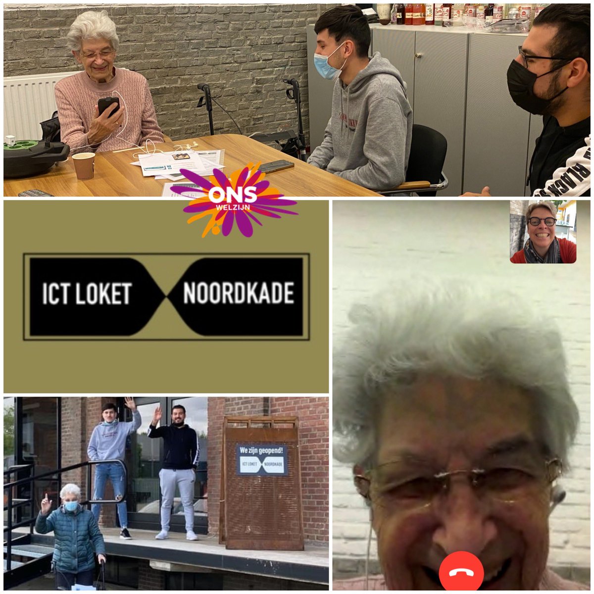 “Wat zou het toch leuk zijn wanneer ik zo mijn kleinkinderen kan zien”Dank je wel Omran &amp;Ahmad van #Ictloketnoordkade voor jullie hulp bij de uitleg van beeldbellen!
#snelleleerling 👵🏻#92jaar

#samentegeneenzaamheid #nooitteoudomteleren #zinvollestage @ONSwelzijn <a href="/rocdeleijgraaf/">De Leijgraaf</a>