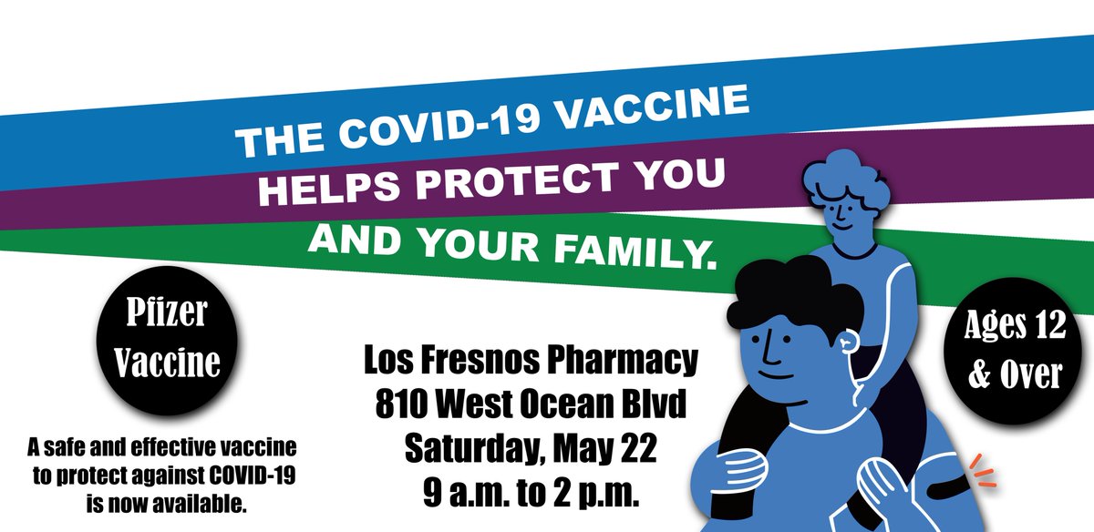 Attention parents! A free COVID-19 vaccination clinic will be held Saturday at Los Fresnos Pharmacy for ages 12 and over. Protect yourself and your family!