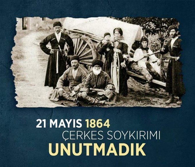 #ÇerkesSürgünü 'nün/Soykırımının 157. yılı.
Hayatını kaybedenlere Allah'tan rahmet diliyorum.

#21Mayıs1864