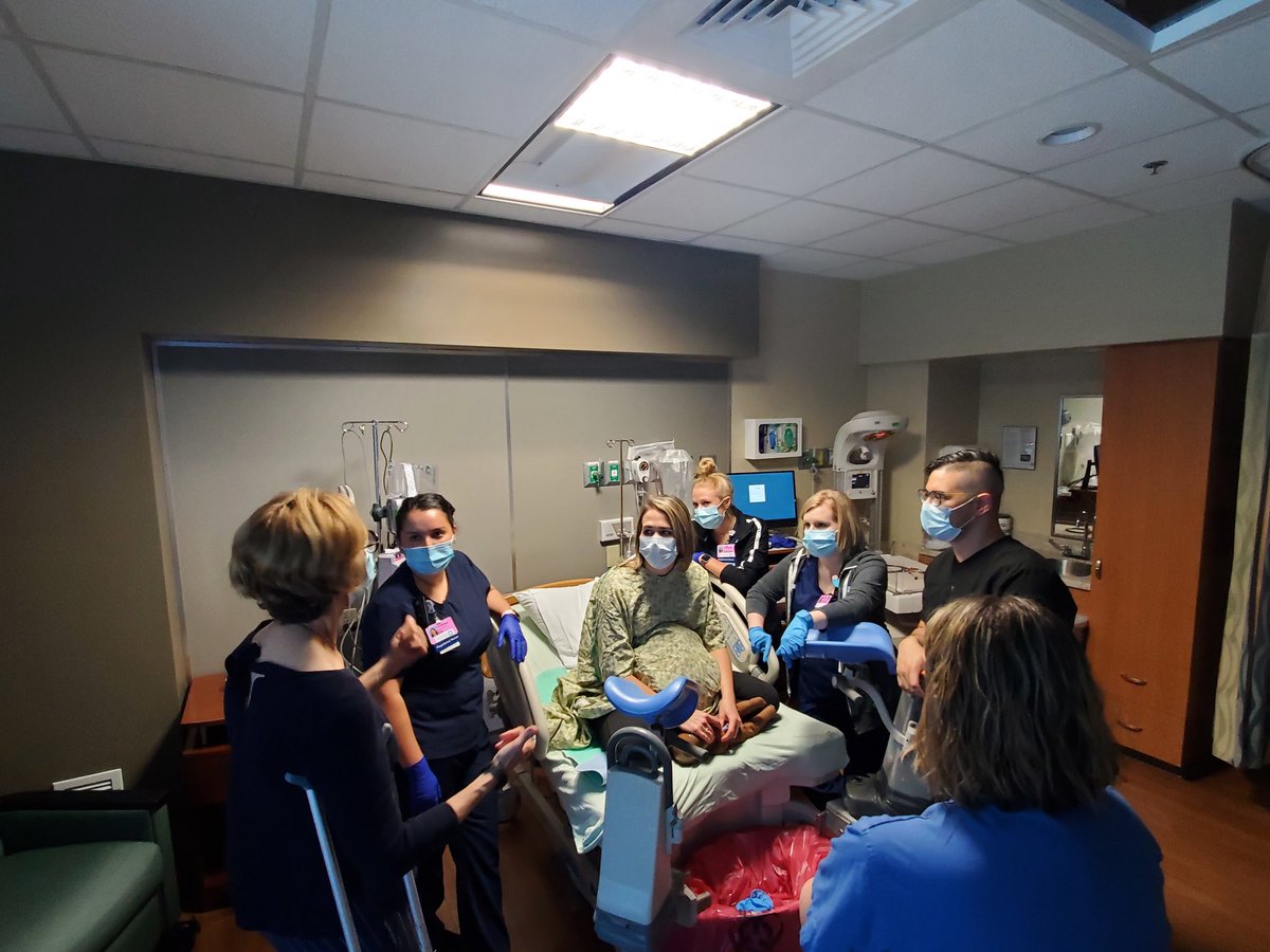JayMunozMD's tweet photo. Had the amazing experience to join the labor and delivery nurses and physicians at a rural hospital and review techniques for obstetric emergencies! Training, practice, simulation and debriefing aimed at providing better care for patients. 🤓 #obsim #obgyn #simulation https://t.co/Vj5QCkhkzZ