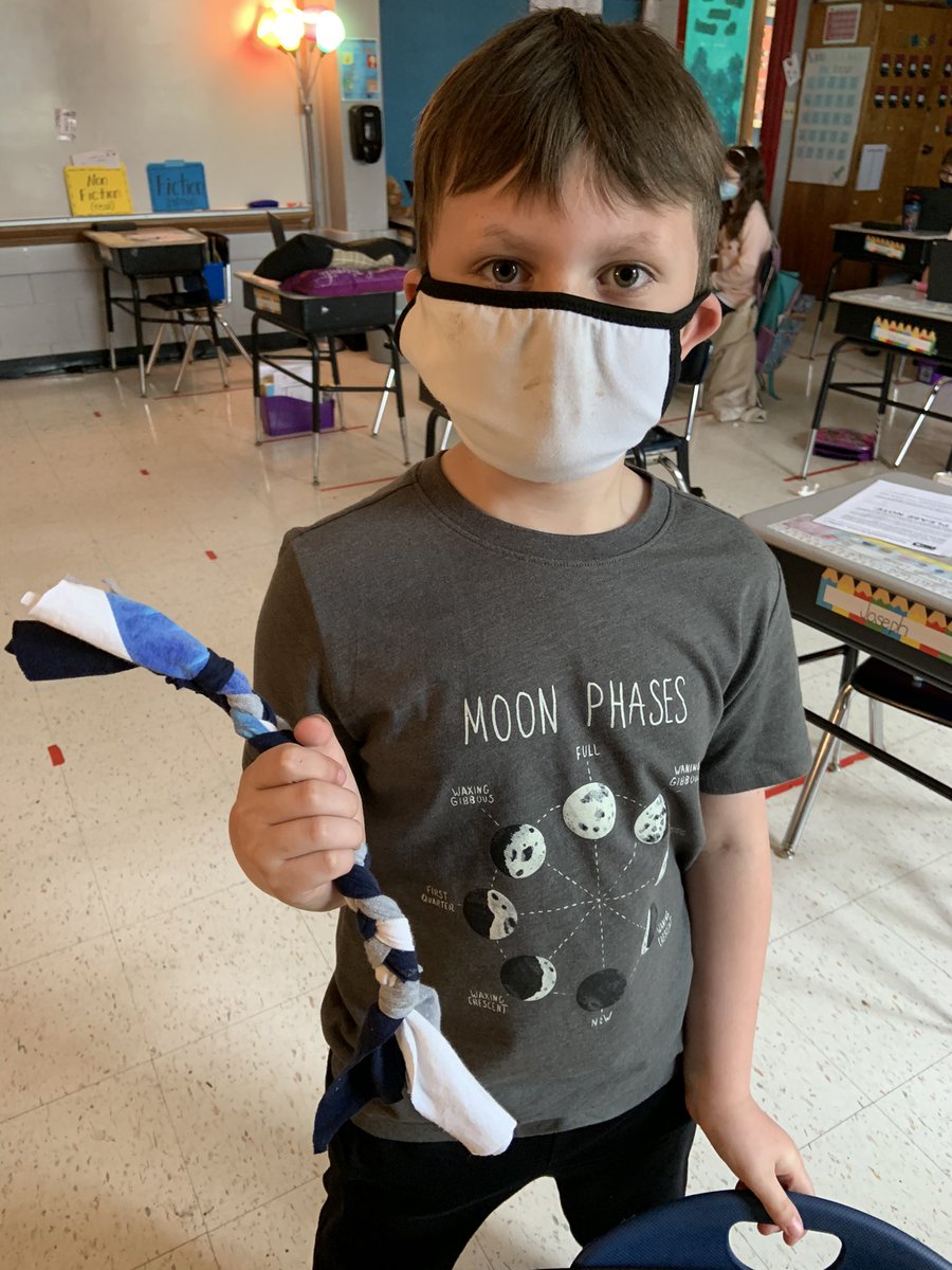 MrLeviSmith's tweet photo. Today, #isd2ndgrade @lufflions finished the #isdstrong #ODOB Fenway and Hattie by @victoriajcoe. We made homemade dog toys out of old T-shirts to donate to the local animal shelter. We feel proud, accomplished, and inspired! #luffpride https://t.co/Mffxg9CmoG
