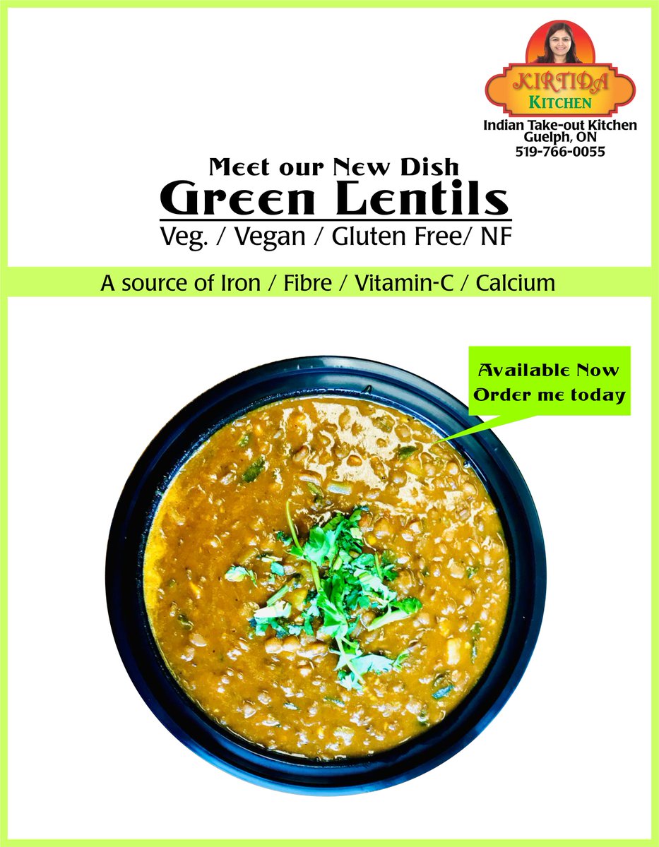 Meet the one of the best Lentils ever we have created ! 
A "Green Lentils", Veg/ Vegan / Gluten Free &amp; Nut free, give a try we are sure you will love it. <a href="/guelphvegan/">Guelph vegan</a> 
#kirtidahitesh #kirtidakitchen #guelphsmallbusiness #guelphfoodie #guelph #uofg