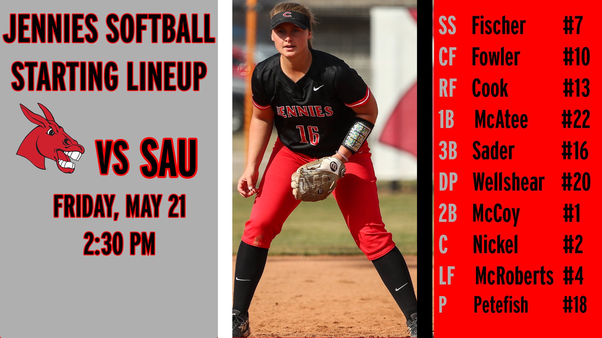 Jennies Softball On Twitter Starting Line Up For The Jens As They