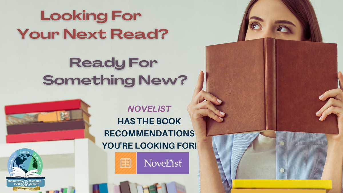 MiddletownPL's tweet photo. Your MTPL library card is all you need to search through the book lists on Novelist. Explore recommendations and read-alikes based on your favorite books here: https://t.co/tn7uchEjId

#FridayReads #Novelist #TBR #mtplreads https://t.co/sL1HFuhhJP