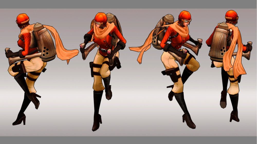 DoubleDragonN's tweet photo. Roxy is a female thug wearing vintage-looking aviator garments and a jetpack on her back.

She is a dangerous opponent to contend with as she has the ability to fly and perform air dashes.

Watch the skies with this one!

#NintendoSwitch / #FightingGames / #FGC https://t.co/afIIdZKgSQ